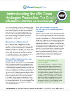 Understanding the 45V Clean Hydrogen Production Tax Credit: Requirements, Exceptions, and Project Impacts